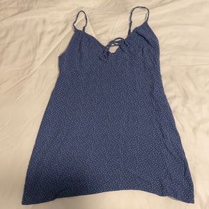 LA Hearts Polka Dot Strapless Dress